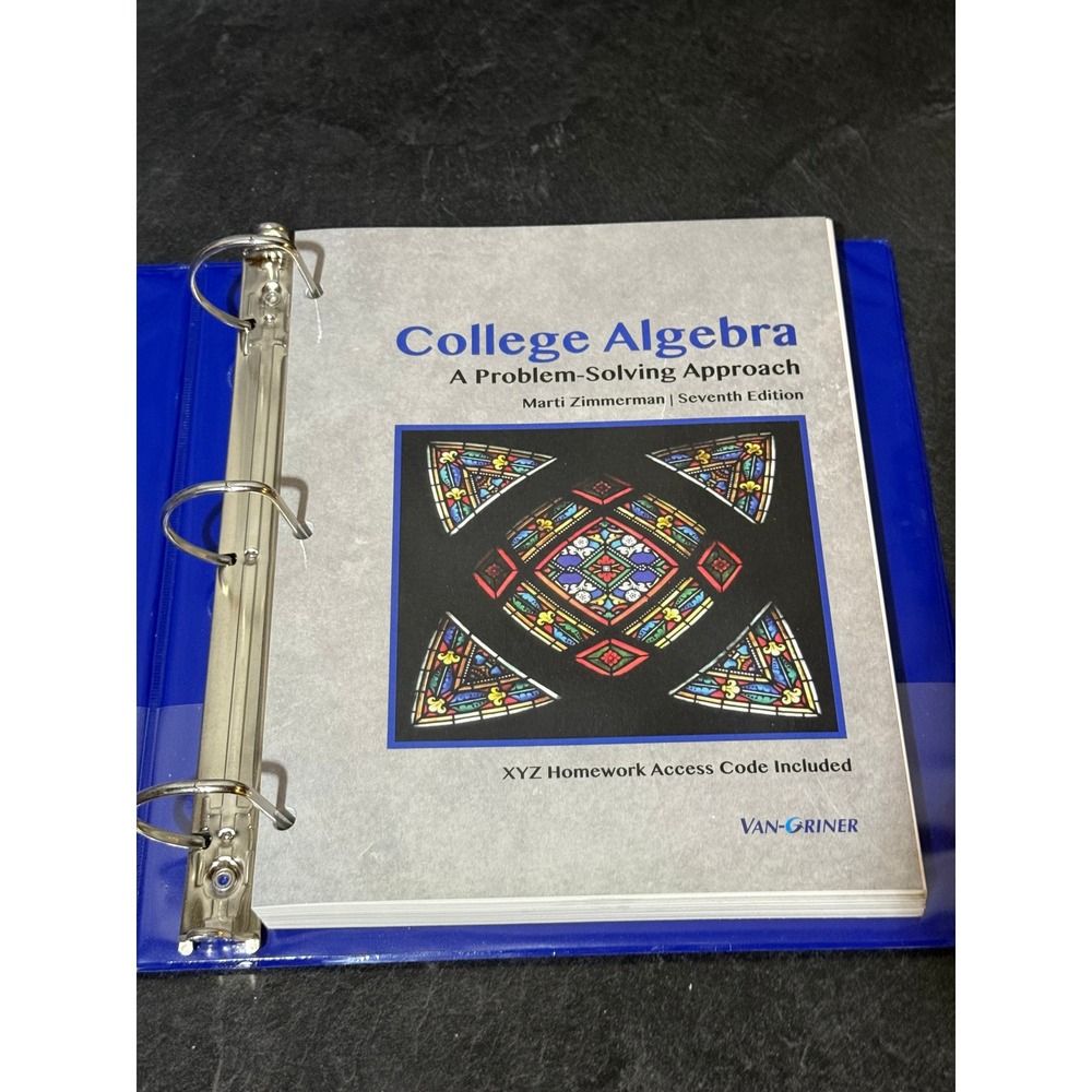 College‎ Algebra Problem Solving Approach Marti Zimmerman 7th Edition Loose Leaf